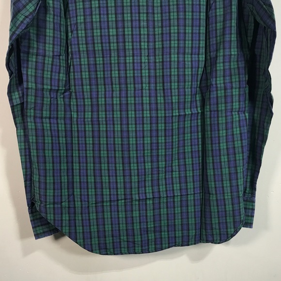 Alberto Aspesi Long Sleeve Plaid Button Up Shirt, Men's Size 39 15.5 - Green - Picture 8 of 10